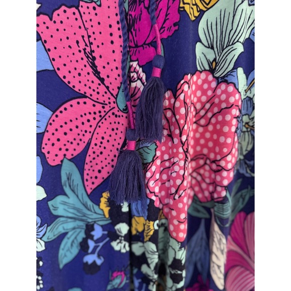 ANTHROPOLOGIE Maelynn Harem Joggers Tassles Floral‎ Colorful Size Medium - Picture 3 of 6